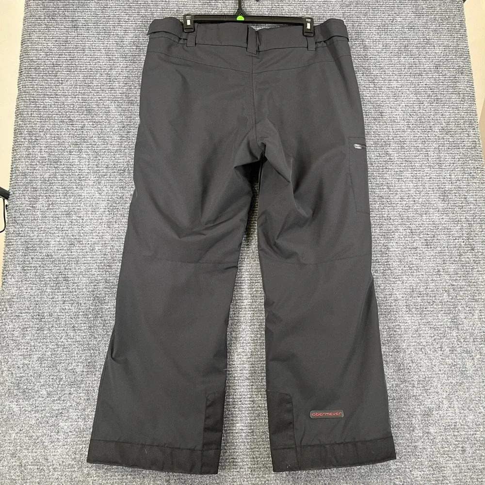 Obermeyer Snow Pants Mens XL Black Insulated Cargo Pockets Skiing Snowboarding